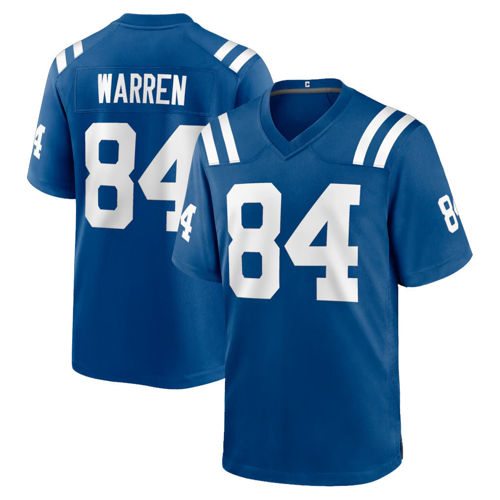 IN.Colts #84 Tyler Warren Player Royal Home Game Gdoa Stitched Jerseys
