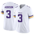 M.Vikings #3 Jordan Addison Player White Limited Vapor F.U.S.E. Home Game Gdoa Stitched Jerseys