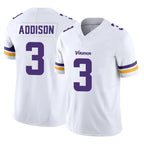 M.Vikings #3 Jordan Addison Player White Limited Vapor F.U.S.E. Home Game Gdoa Stitched Jerseys