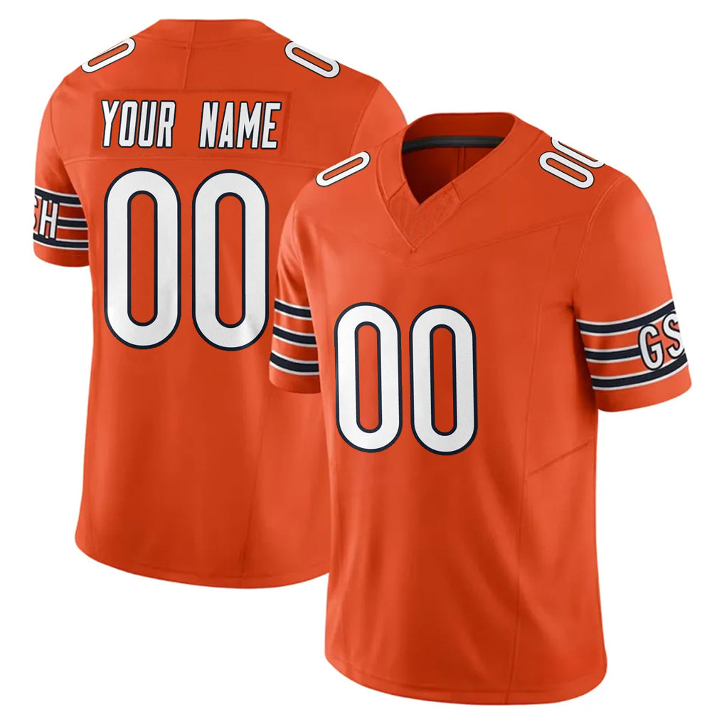 Custom C.Bears Orange Vapor F.U.S.E. Limited Home Game Any Name & Numbers Gdoa Stitched Jerseys