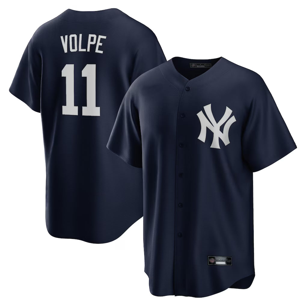 NY.Yankees #11 Anthony Volpe Player Navy Game Fdoa Stitched Jerseys
