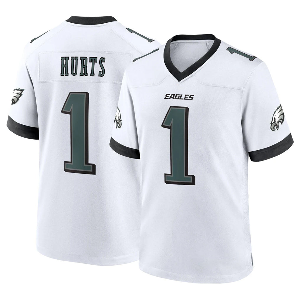 P.Eagles #1 Jalen Hurts Player White Game Home Gdoa Stitched Jerseys