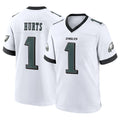 P.Eagles #1 Jalen Hurts Player White Game Home Gdoa Stitched Jerseys