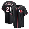 C.Reds #21 Hunter Greene Player Black Fashion Out Home Game Gdoa Stitched Jerseys
