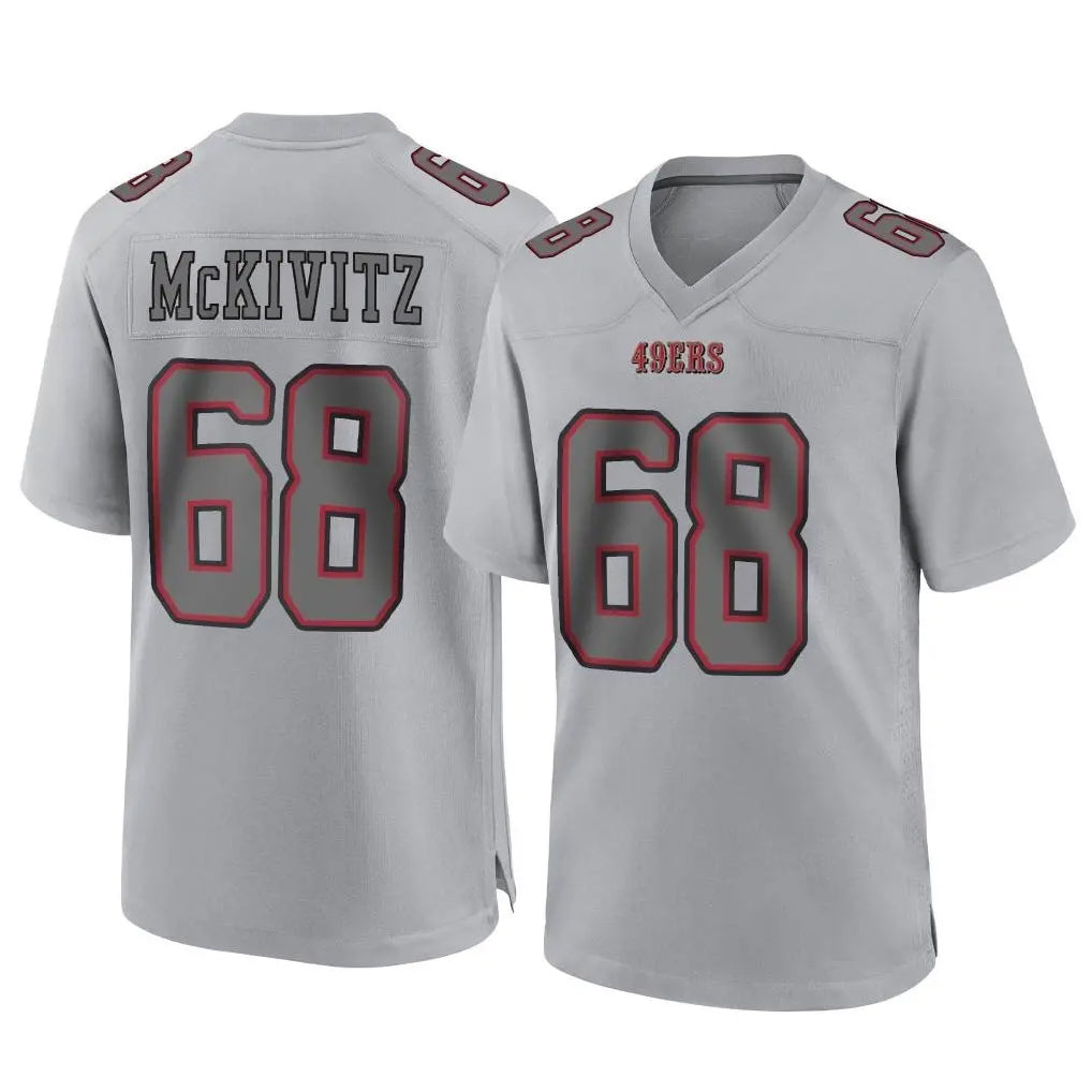 SF.49ers #68 Colton McKivitz Player Gray Atmosphere Fashion Home Game Gdoa Stitched Jerseys