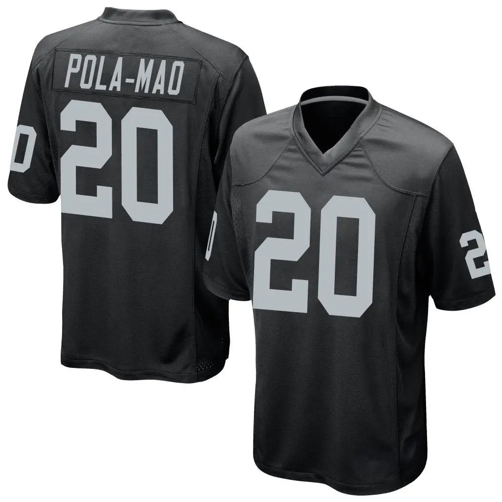 LV.Raiders #20 Isaiah Pola-Mao Player Black Home Game Gdoa Stitched Jerseys