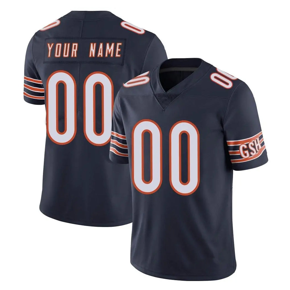 Custom C.Bears Navy Vapor Untouchable Limited Home Game Any Name & Numbers Gdoa Stitched Jerseys