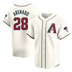 A.Diamondbacks #28 Nolan Arenado Player Cream Limited Home Game Gdoa Stitched Jerseys
