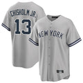 NY.Yankees #13 Jazz Chisholm Jr Player Gray Road Game Fdoa Stitched Jerseys
