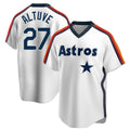 H.Astros #27 Jose Altuve Player White Cooperstown Collection T-shirt Gdoa Stitched Jerseys
