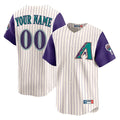 Custom A.Diamondbacks Ivory Throwback Cooperstown Limited Home Any name & number Gdoa Stitched Jerseys