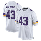 M.Vikings #43 Andrew Van Ginkel Player White Home Game Gdoa Stitched Jerseys