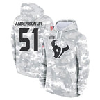 H.Texans #51 Will Anderson Jr. Player Arctic Camo Salute to Service Hoodies Limited Game Gdoa Stitched Jerseys