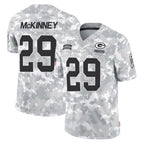 GB.Packers #29 Xavier McKinney Player Arctic Camo Salute To Service Limited Gdoa Stitched Jerseys