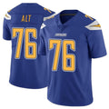 LA.Chargers #76 Joe Alt Player Royal Limited Color Rush Vapor Untouchable Home Game Gdoa Stitched Jerseys