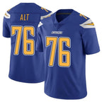 LA.Chargers #76 Joe Alt Player Royal Limited Color Rush Vapor Untouchable Home Game Gdoa Stitched Jerseys