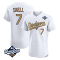 LA.Dodgers #7 Blake Snell Player Gold World Series Limited Elite Home Fdoa Stitched Jerseys