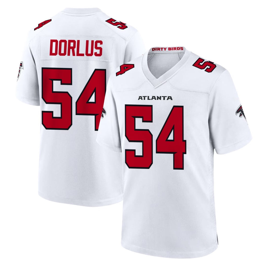 A.Falcons #54 Brandon Dorlus Player White Team Color Home Game Gdoa Stitched Jerseys