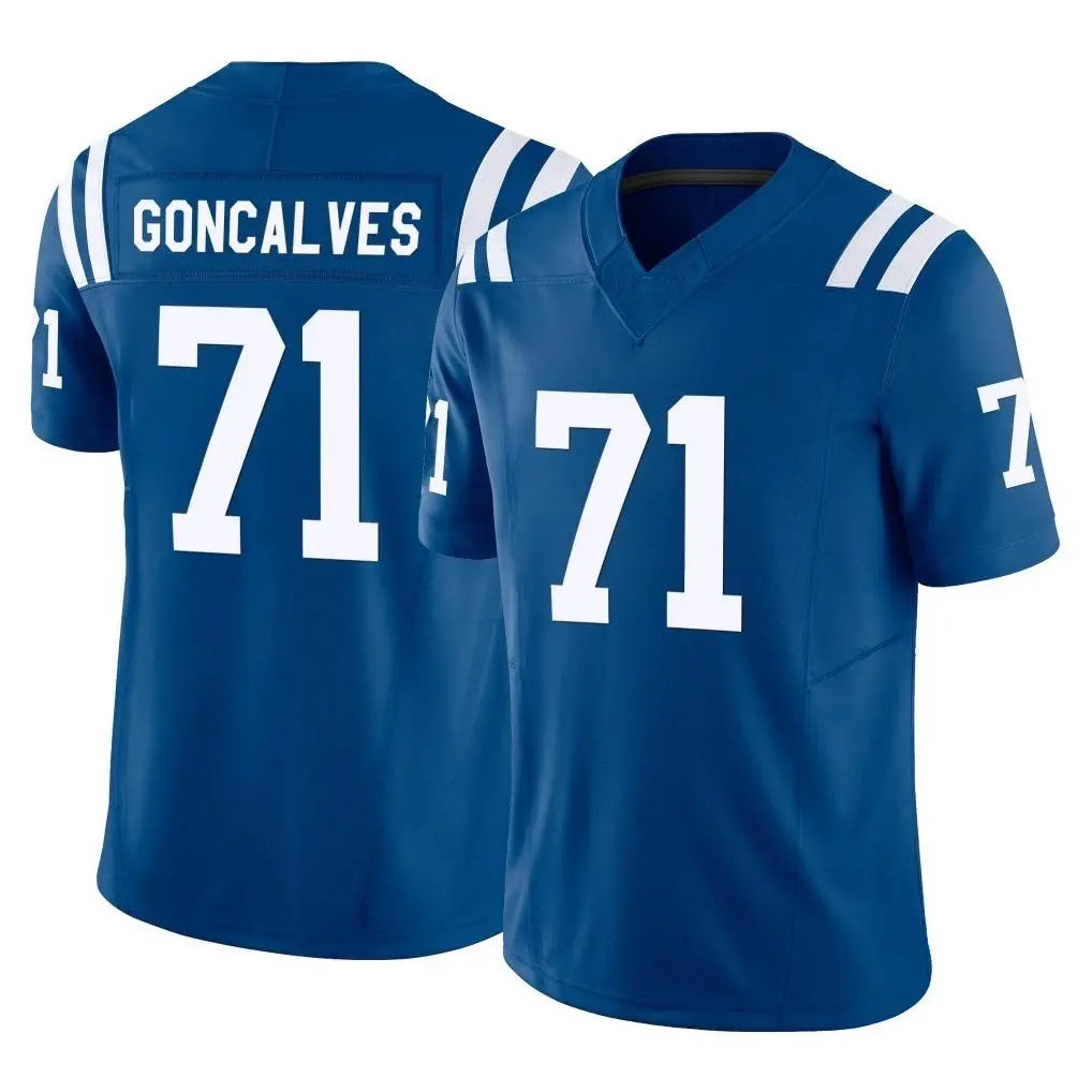 IN.Colts #71 Matt Goncalves Player Royal Limited Vapor F.U.S.E. Home Game Gdoa Stitched Jerseys