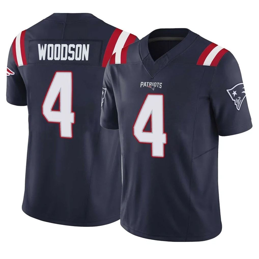 NE.Patriots #4 Craig Woodson Player Navy Limited Vapor F.U.S.E. Home Game Gdoa Stitched Jerseys