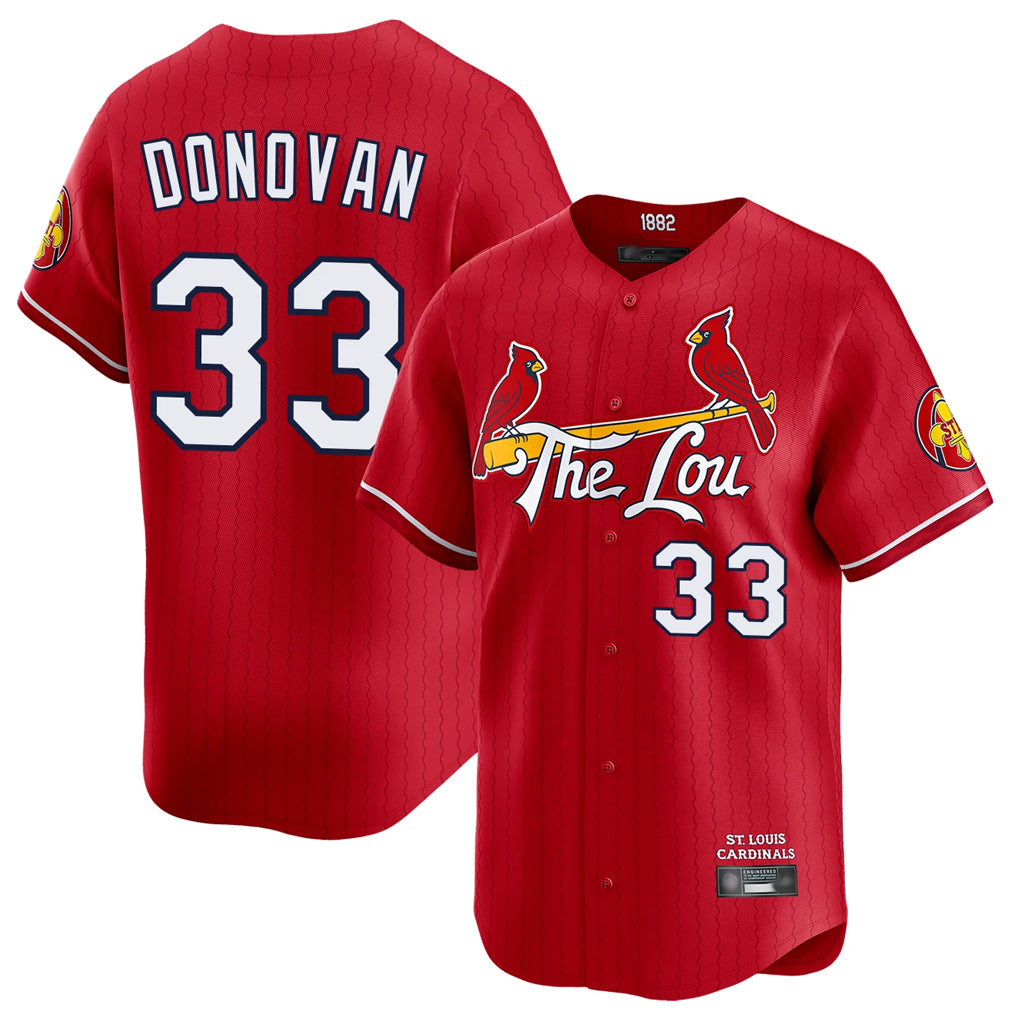 St. Louis Cardinals #33 Brendan Donovan Player Red City Connect Limited Fdoa Stitched Jerseys