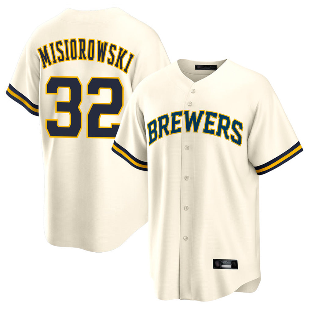 M.Brewers #32 Jacob Misiorowski Player Cream Home Game Fdoa Stitched Jerseys
