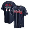 A.Braves #77 Joe Jimenez Player Navy USA 250 Fourth Of July Limited Home Game Gdoa250Ys Stitched Jerseys