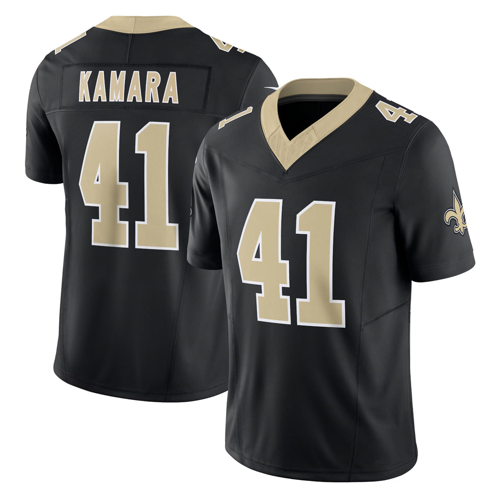 NO.Saints #41 Alvin Kamara Player Black Limited Vapor F.U.S.E. Home Game Gdoa Stitched Jerseys
