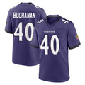 B.Ravens #40 Teddye Buchanan Player Purple Limited Home Game Gdoa Stitched Jerseys