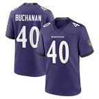 B.Ravens #40 Teddye Buchanan Player Purple Limited Home Game Gdoa Stitched Jerseys