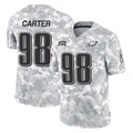 P.Eagles #98 Jalen Carter Player Arctic Camo Salute to Service Limited Game Gdoa Stitched Jerseys