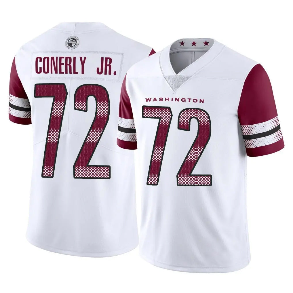 W.Commanders #72 Josh Conerly Jr. Player White Limited Vapor Home Game Gdoa Stitched Jerseys