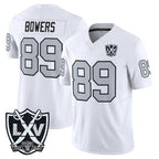 LV.Raiders #89 Brock Bowers Player White 2026 Vapor Limited Home Game Gdoa Stitched Jerseys
