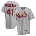 St. Louis Cardinals #41 Alec Burlesona Player Gray Home Game Fdoa Stitched Jerseys
