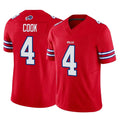 B.Bills #4 James Cook III Player Red Vapor F.U.S.E. Jersey Limited Home Game Gdoa Stitched Jerseys