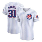 C.Cubs #31 Greg Maddux Player White Limited Elite Home Game Gdoa Stitched Jerseys