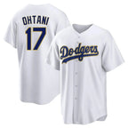 LA.Dodgers #17 Shohei Ohtani Player Gold White 2026 Collection Stadium Game Fdoa Stitched Jerseys