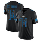 D.Lions #14 Amon-Ra St. Brown Player Black Impact Limited Home Game Gdoa Stitched Jerseys
