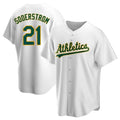 Athletics #21 Tyler Soderstrom player White Replica Home Stitched Jersey