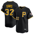 P.Pirates #32 Henry Davis Player Black Alternate Limited Game Fdoa Stitched Jerseys