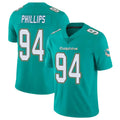 M.Dolphins #94 Jordan Phillips Player Aqua Limited Vapor Untouchable Home Game Gdoa Stitched Jerseys