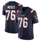 NE.Patriots #76 Morgan Moses Player Navy Vapor Untouchable Home Game Gdoa Stitched Jerseys
