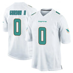 M.Dolphins #0 Ollie Gordon II Player White Home Game Gdoa Stitched Jerseys