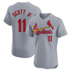St. Louis Cardinals #11 Victor Scott II Player Gray Home Limited Elite Fdoa Stitched Jerseys