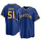S.Mariners #51 Ichiro Suzuki Player Royal City Connect Home Game Fdoa Stitched Jerseys
