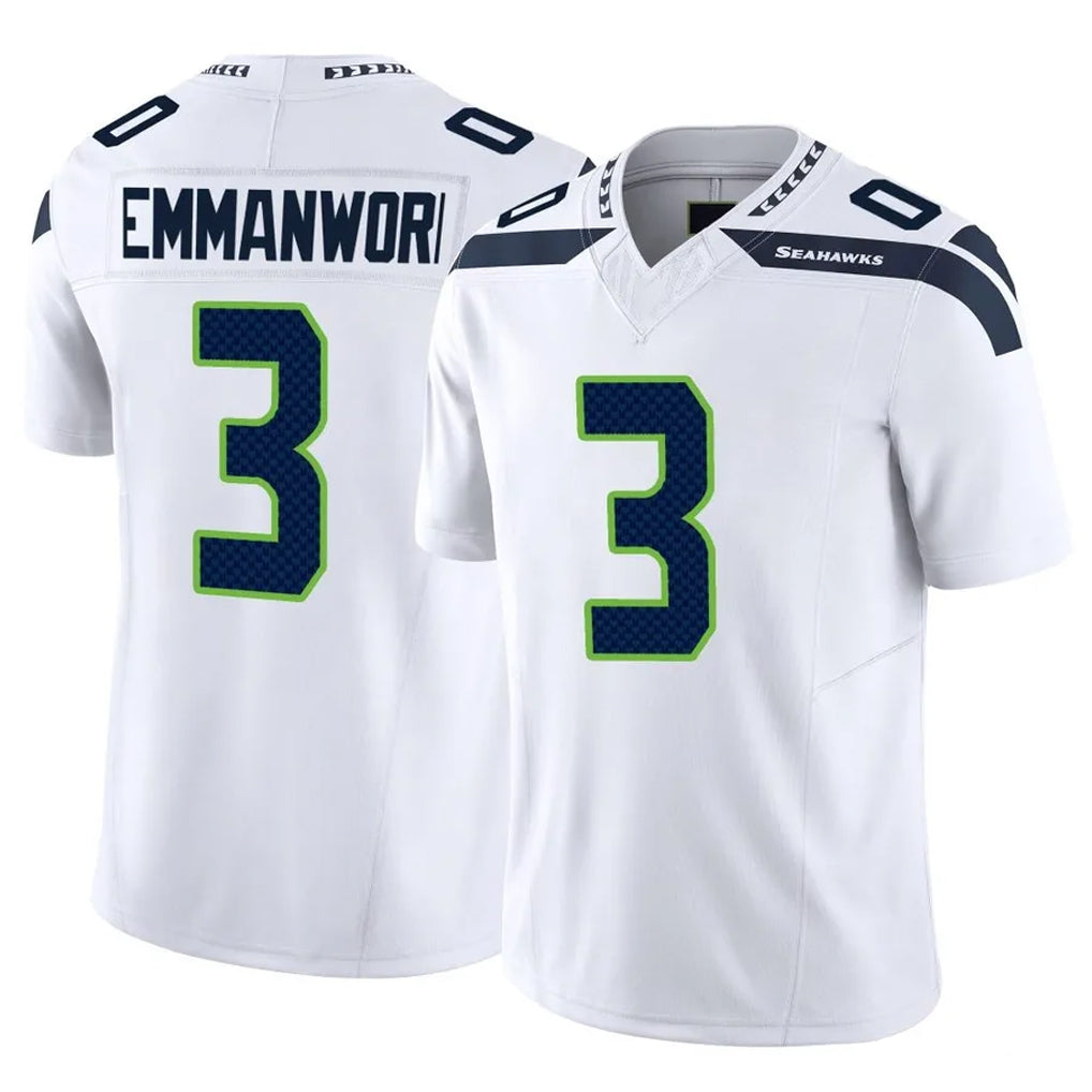 S.Seahawks #3 Nick Emmanwori Player White Limited Vapor F.U.S.E. Home Game Gdoa Stitched Jerseys