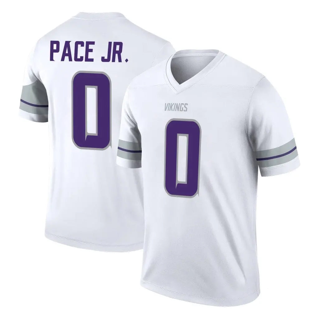 M.Vikings #0 Ivan Pace Jr. Player White Alternate Legend Home Game Gdoa Stitched Jerseys