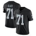 LV.Raiders #71 DJ Glaze Player Black Limited Vapor Untouchable Home Game Gdoa Stitched Jerseys