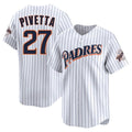 S.Diego Padres #27 Nick Pivetta Player White Cooperstown Collection Limited Home Fdoa Stitched Jerseys