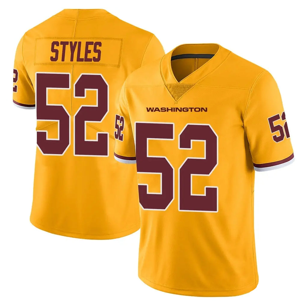 W.Commanders #52 Sonny Styles Player Gold Limited Color Rush Home Game Gdoa Stitched Jerseys
